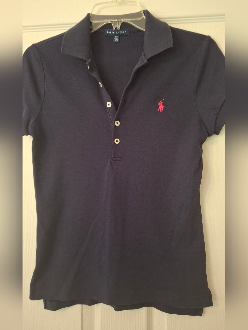 Ralph Lauren Polo Shirt with Pink Logo